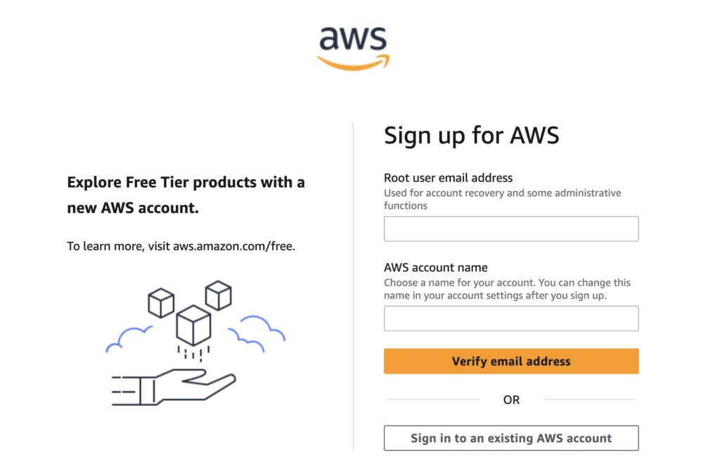 aws sign up